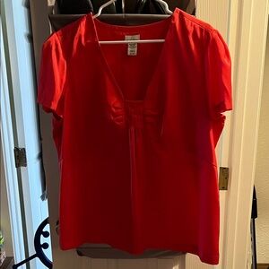 Jaclyn Smith Bright Red Blouse